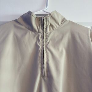 Eddie Bauer Golf Women’s Large Beige Quarter Zip Pullover Jacket Windbreaker